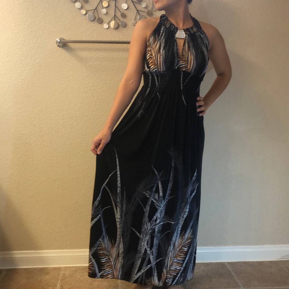 Black maxi dress
